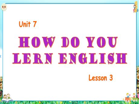 Bài giảng Tiếng Anh Lớp 5 - Unit 7, Lesson 3: How do you learn english? - Tôn Thị Hằng
