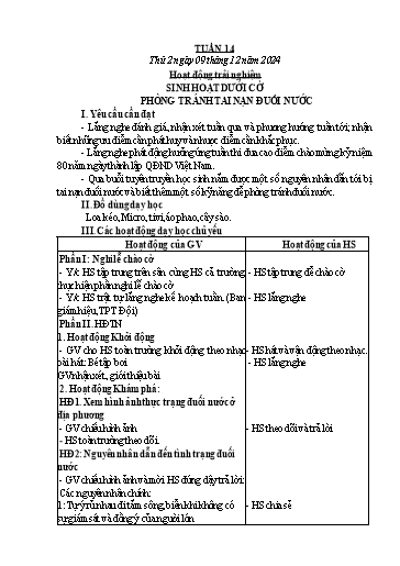 Kế hoạch bài dạy Lớp 1 - Tuần 14 - Năm học 2024-2025 - Đoàn Thị Nhung