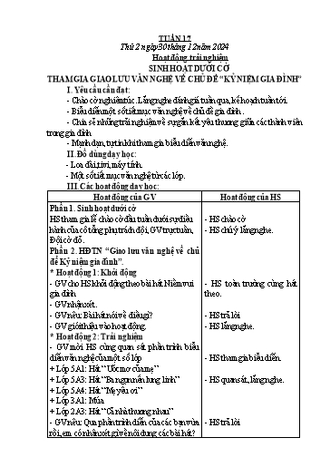 Kế hoạch bài dạy Lớp 1 - Tuần 17 - Năm học 2024-2025 - Đoàn Thị Nhung