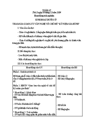 Kế hoạch bài dạy Lớp 1 - Tuần 17 - Năm học 2024-2025 - Phan Thị Tứ