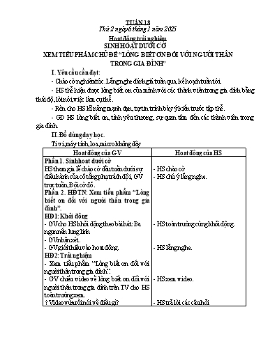 Kế hoạch bài dạy Lớp 1 - Tuần 18 - Năm học 2024-2025 - Đoàn Thị Nhung