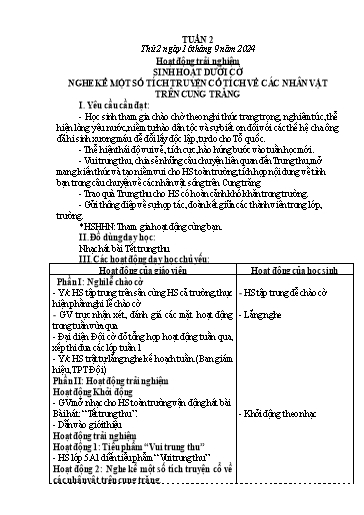 Kế hoạch bài dạy Lớp 1 - Tuần 2 - Năm học 2024-2025 - Lê Thị Hồng Thắm
