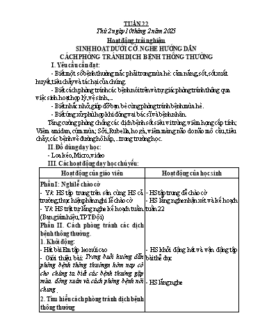 Kế hoạch bài dạy Lớp 1 - Tuần 22 - Năm học 2024-2025 - Đoàn Thị Nhung