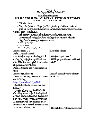 Kế hoạch bài dạy Lớp 1 - Tuần 23 - Năm học 2024-2025 - Phan Thị Tứ