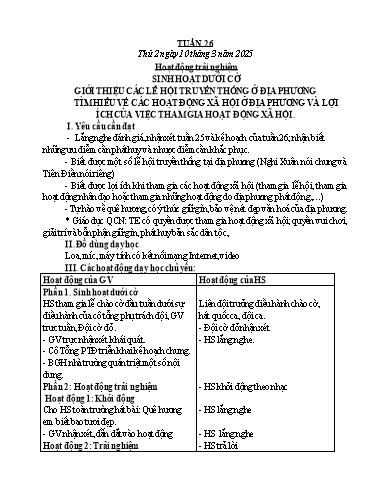Kế hoạch bài dạy Lớp 1 - Tuần 26 - Năm học 2024-2025 - Đoàn Thị Nhung