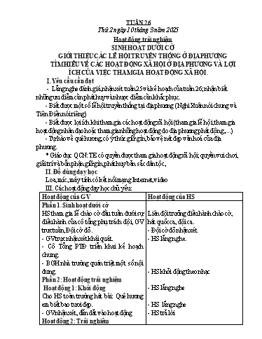 Kế hoạch bài dạy Lớp 1 - Tuần 26 - Năm học 2024-2025 - Phan Thị Tứ