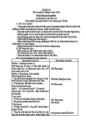 Kế hoạch bài dạy Lớp 1 - Tuần 29 - Năm học 2024-2025 - Đoàn Thị Nhung