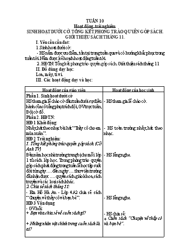 Kế hoạch bài dạy Lớp 2 - Tuần 10 - Năm học 2024-2025 - Hồ Thị Hoài
