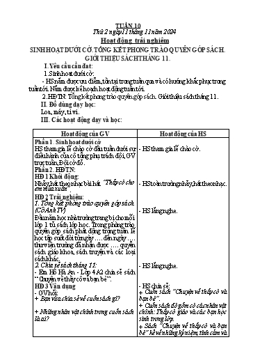 Kế hoạch bài dạy Lớp 2 - Tuần 10 - Năm học 2024-2025 - Nguyễn Thị Lan