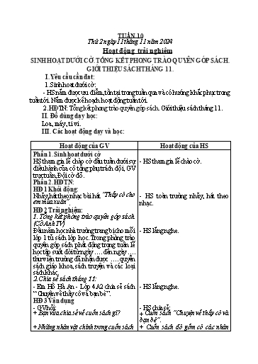 Kế hoạch bài dạy Lớp 2 - Tuần 10 - Năm học 2024-2025 - Phạm Thị Thu Hiền