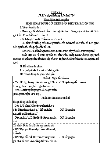 Kế hoạch bài dạy Lớp 2 - Tuần 13 - Năm học 2024-2025 - Phạm Thị Thu Hiền