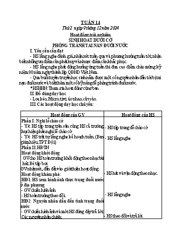 Kế hoạch bài dạy Lớp 2 - Tuần 14 - Năm học 2024-2025 - Phạm Thị Thu Hiền