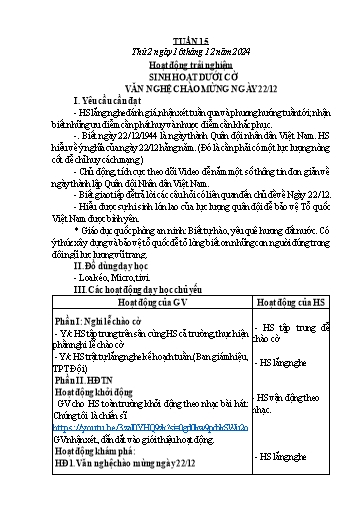 Kế hoạch bài dạy Lớp 2 - Tuần 15 - Năm học 2024-2025 - Nguyễn Thị Lan