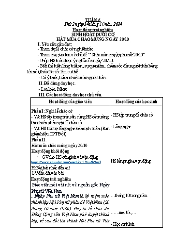 Kế hoạch bài dạy Lớp 2 - Tuần 6 - Năm học 2024-2025 - Nguyễn Thị Lan