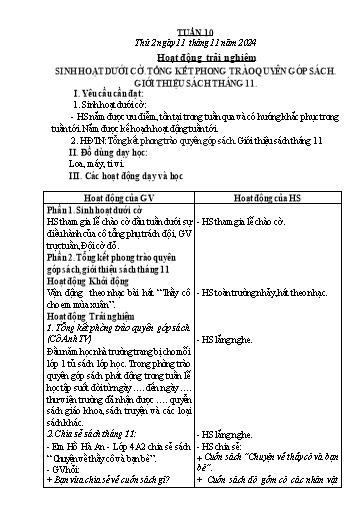 Kế hoạch bài dạy Lớp 3 - Tuần 10 - Năm học 2024-2025 - Võ Thị Huyền Thu