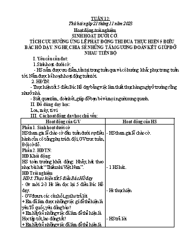 Kế hoạch bài dạy Lớp 3 - Tuần 12 - Năm học 2023-2024 - Võ Thị Huyền Thu