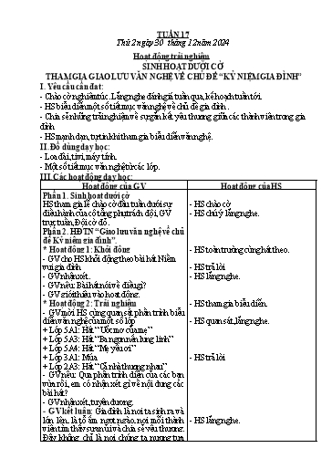 Kế hoạch bài dạy Lớp 3 - Tuần 17 - Năm học 2024-2025 - Hồ Thị Thủy