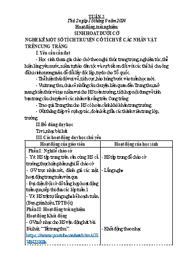 Kế hoạch bài dạy Lớp 3 - Tuần 2 - Năm học 2024-2025 - Võ Thị Huyền Thu