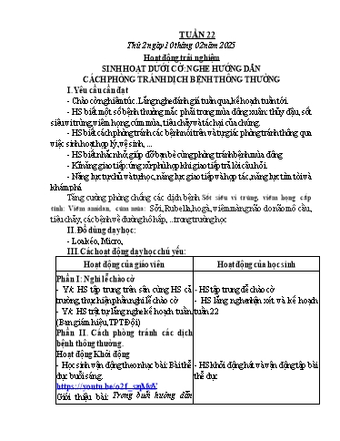 Kế hoạch bài dạy Lớp 3 - Tuần 22 - Năm học 2024-2025 - Võ Thị Huyền Thu