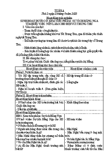 Kế hoạch bài dạy Lớp 3 - Tuần 4 - Năm học 2024-2025 - Hồ Thị Thủy