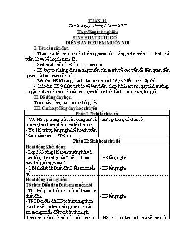 Kế hoạch bài dạy Lớp 4 - Tuần 13 - Năm học 2024-2025 - Nguyễn Thị Nhung