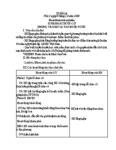 Kế hoạch bài dạy Lớp 4 - Tuần 14 - Năm học 2024-2025 - Cao Xuân Lý