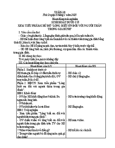 Kế hoạch bài dạy Lớp 4 - Tuần 18 - Năm học 2024-2025 - Nguyễn Thị Nhung