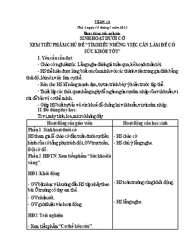 Kế hoạch bài dạy Lớp 4 - Tuần 19 - Năm học 2024-2025 - Cao Xuân Lý