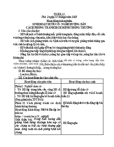 Kế hoạch bài dạy Lớp 4 - Tuần 22 - Năm học 2024-2025 - Lê Thị Thúy Hiền