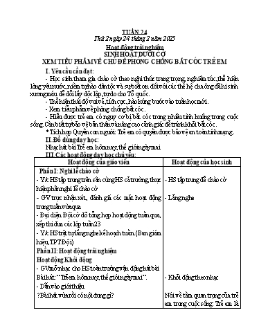 Kế hoạch bài dạy Lớp 4 - Tuần 24 - Năm học 2024-2025 - Cao Xuân Lý