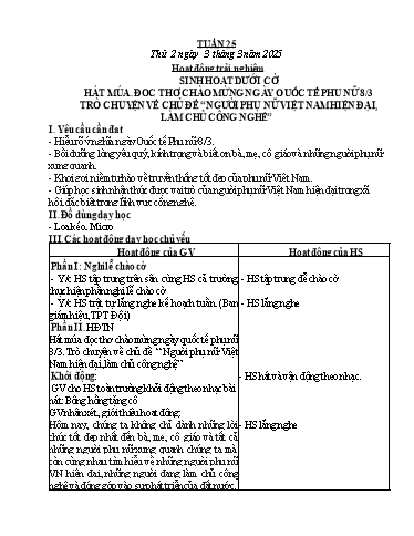 Kế hoạch bài dạy Lớp 4 - Tuần 25 - Năm học 2024-2025 - Lê Thị Thúy Hiền
