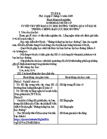 Kế hoạch bài dạy Lớp 4 - Tuần 9 - Năm học 2024-2025 - Lê Thị Thúy Hiền