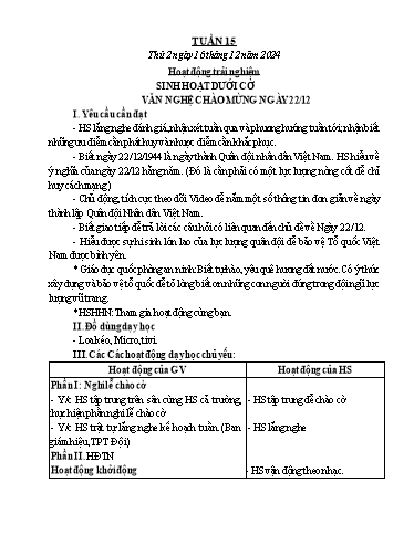 Kế hoạch bài dạy Lớp 5 - Tuần 15 - Năm học 2024-2025 - Trần Thị Diệp