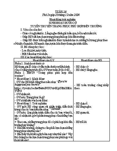 Kế hoạch bài dạy Lớp 5 - Tuần 16 - Năm học 2024-2025 - Đậu Thị Hoa