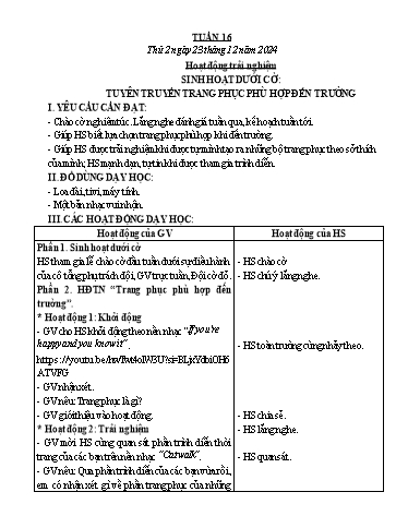 Kế hoạch bài dạy Lớp 5 - Tuần 16 - Năm học 2024-2025 - Trần Thị Diệp