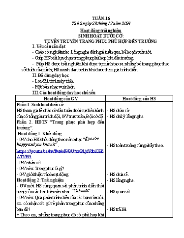 Kế hoạch bài dạy Lớp 5 - Tuần 16 - Năm học 2024-2025 - Trần Thị Khánh Vân