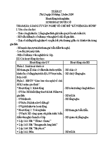 Kế hoạch bài dạy Lớp 5 - Tuần 17 - Năm học 2024-2025 - Lê Thị Tâm