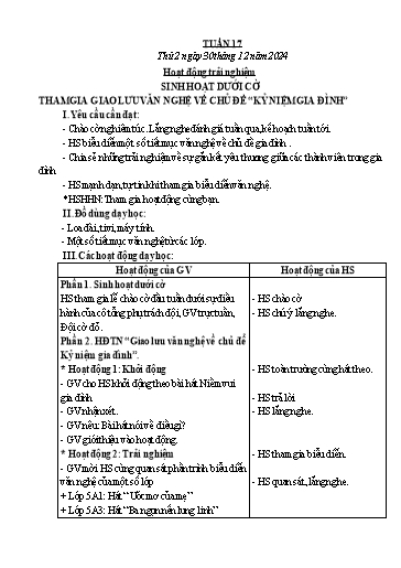 Kế hoạch bài dạy Lớp 5 - Tuần 17 - Năm học 2024-2025 - Trần Thị Diệp