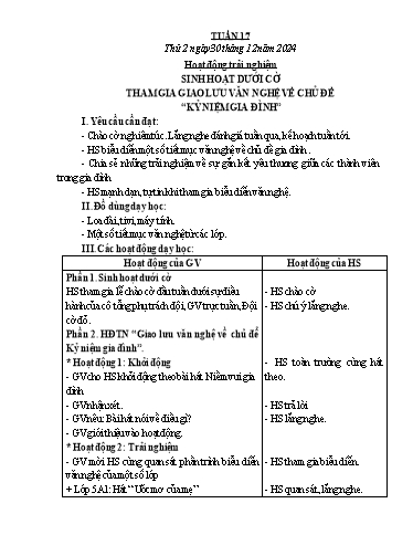 Kế hoạch bài dạy Lớp 5 - Tuần 17 - Năm học 2024-2025 - Trần Thị Khánh Vân