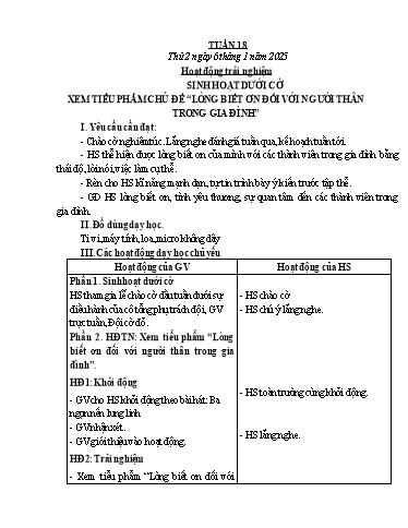 Kế hoạch bài dạy Lớp 5 - Tuần 18 - Năm học 2024-2025 - Đậu Thị Hoa