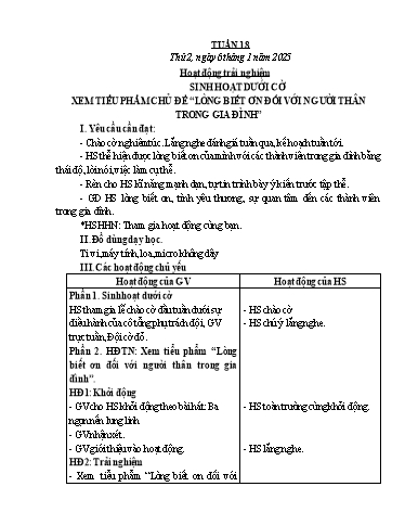 Kế hoạch bài dạy Lớp 5 - Tuần 18 - Năm học 2024-2025 - Trần Thị Diệp