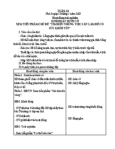 Kế hoạch bài dạy Lớp 5 - Tuần 19 - Năm học 2024-2025 - Đậu Thị Hoa