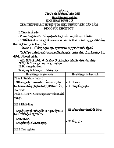 Kế hoạch bài dạy Lớp 5 - Tuần 19 - Năm học 2024-2025 - Trần Thị Diệp