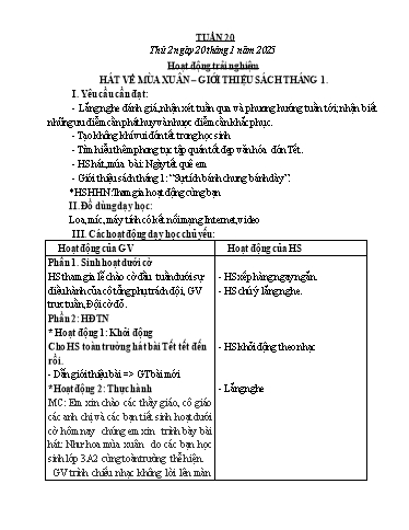 Kế hoạch bài dạy Lớp 5 - Tuần 20 - Năm học 2024-2025 - Trần Thị Diệp