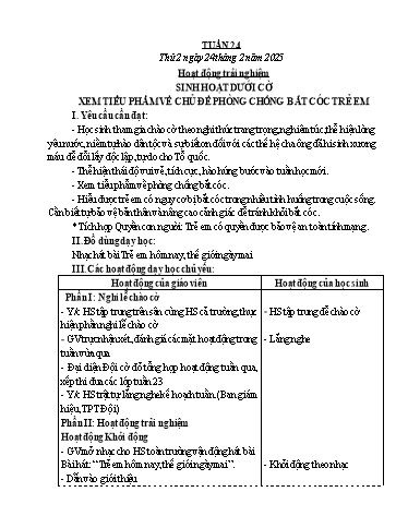 Kế hoạch bài dạy Lớp 5 - Tuần 24 - Năm học 2024-2025 - Đậu Thị Hoa