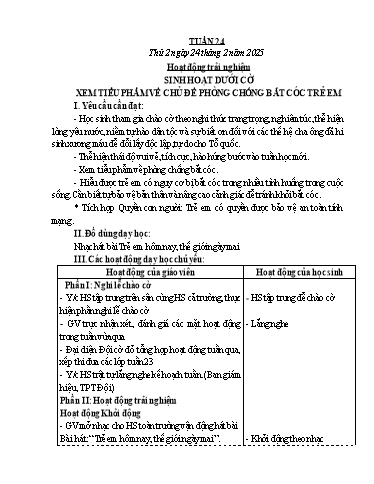 Kế hoạch bài dạy Lớp 5 - Tuần 24 - Năm học 2024-2025 - Trần Thị Khánh Vân
