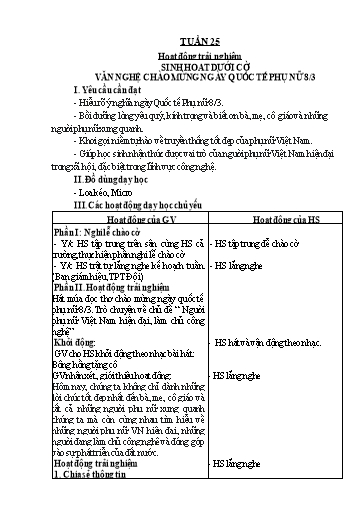Kế hoạch bài dạy Lớp 5 - Tuần 25 - Năm học 2024-2025 - Lê Thị Tâm
