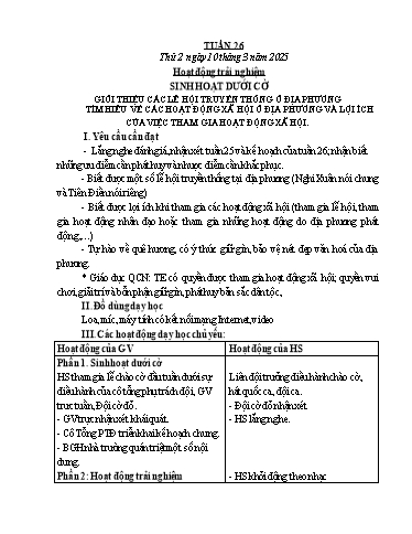 Kế hoạch bài dạy Lớp 5 - Tuần 26 - Năm học 2024-2025 - Trần Thị Khánh Vân