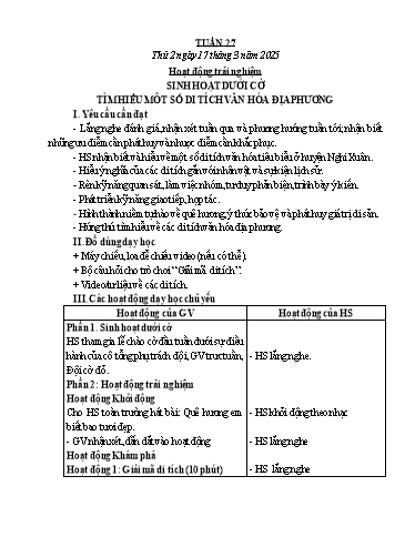 Kế hoạch bài dạy Lớp 5 - Tuần 27 - Năm học 2024-2025 - Đậu Thị Hoa