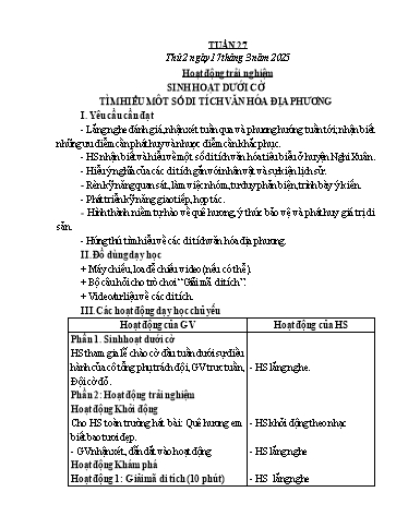 Kế hoạch bài dạy Lớp 5 - Tuần 27 - Năm học 2024-2025 - Trần Thị Khánh Vân